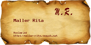 Maller Rita névjegykártya