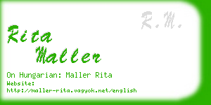 rita maller business card